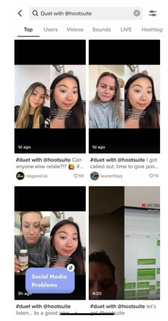 如何在TikTok上搜索合拍视频?