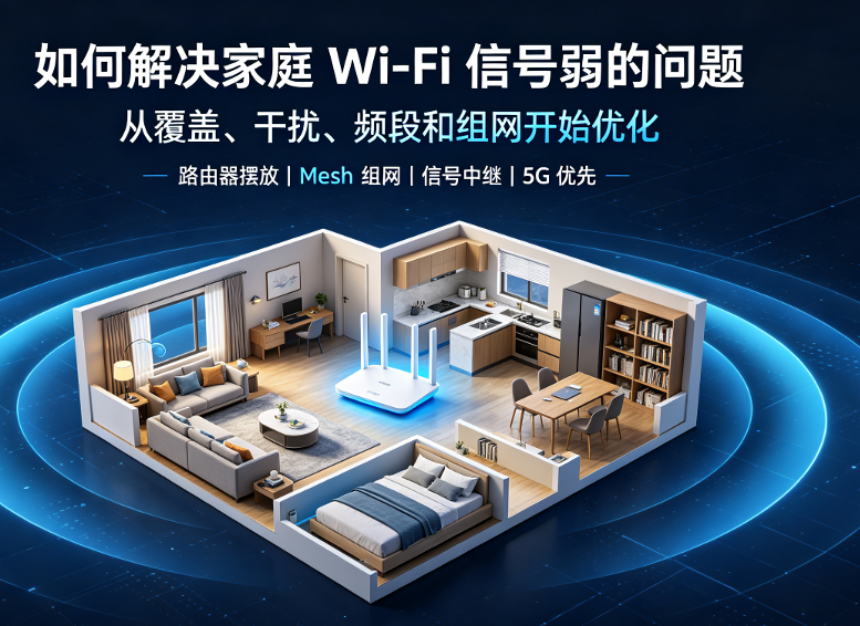 外贸路由器:如何解决家庭Wi-Fi 信号弱的问题